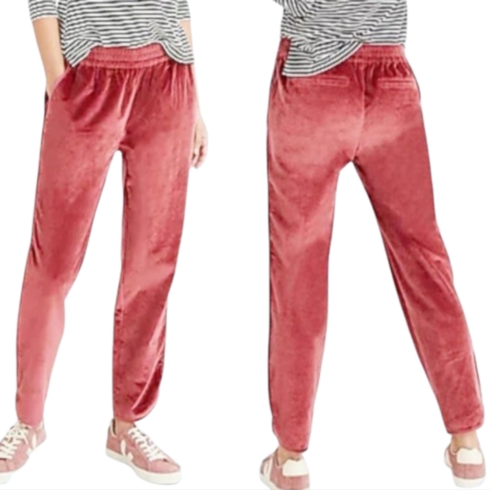 Madewell Velvet‎ Joggers Pull On Pants Women's Casual Lounge Comfy Pockets